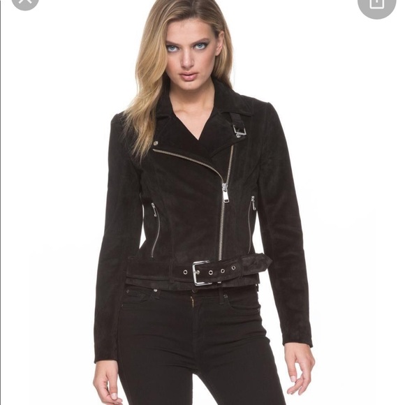 Andrew Marc Jackets & Blazers - 💥SALE!💥NWOT Black Suede Moto Biker Jacket